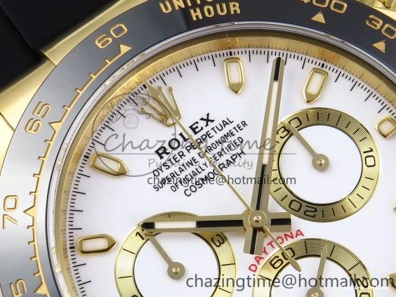 0401 Minimalist DAYTONA 116518 APSF 1:1 BEST EDITION WHITE DIAL ON OYSTERFLEX RUBBER STRAP SH 1781